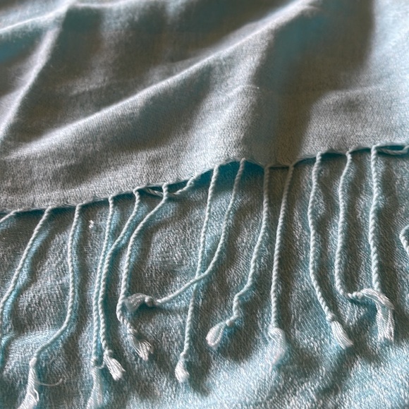 Long light blue lightweight scarf/wrap. Perfect summer wrap. - Picture 6 of 6